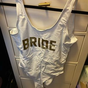 White BRIDE bathing suit